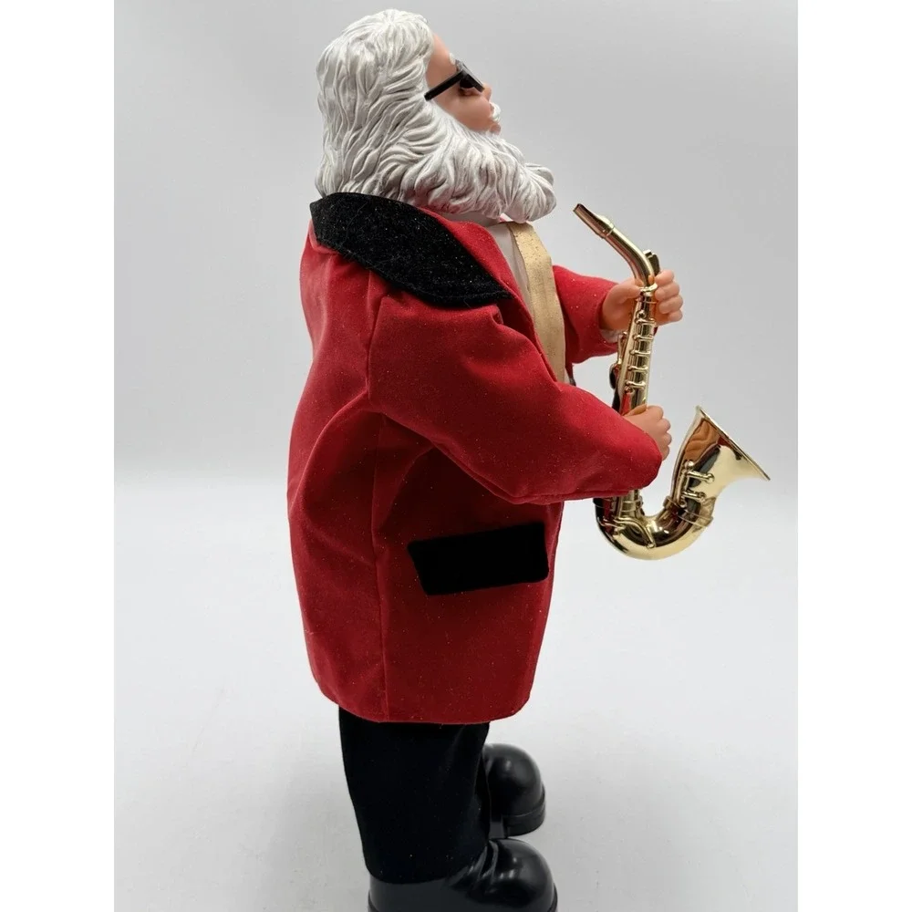 Gemmy Style Jazz Sax Playing Santa Claus Musical Animated Christmas WORKS Video